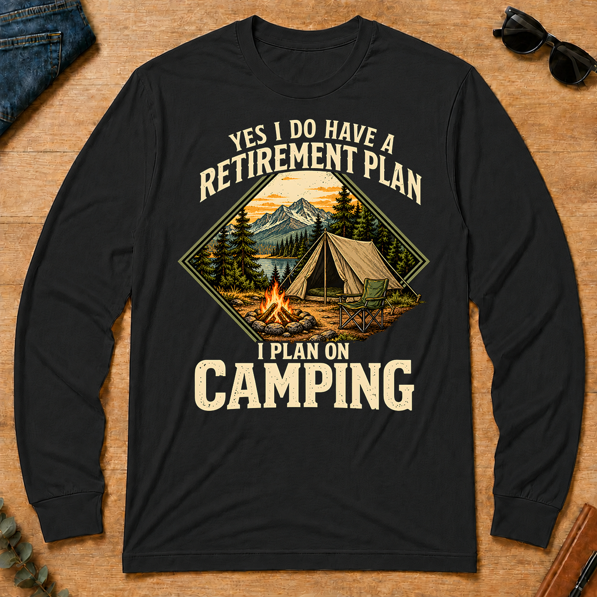 I Plan On Camping - black - LST2D-Black