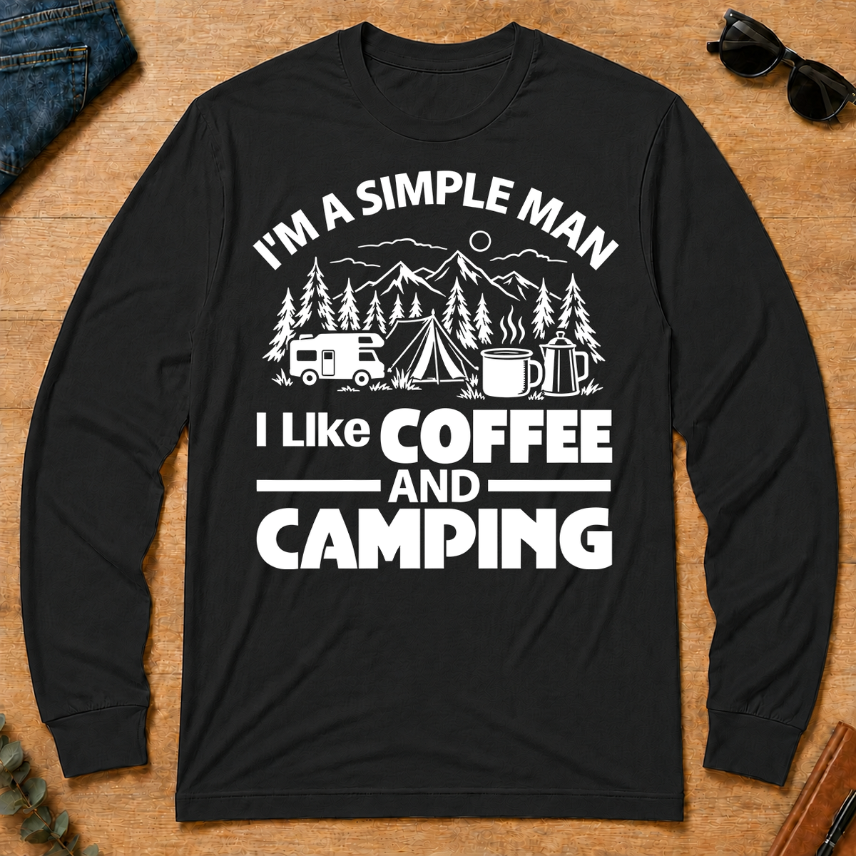I Like Coffee And Camping - black - LST2D-Black