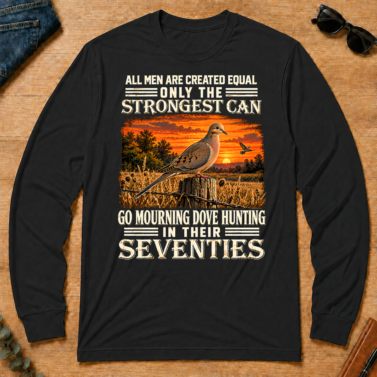 Dove Hunting Strongest Man In Seventies - black - LST2D-Black