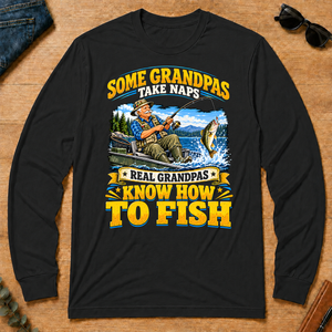 Real Grandpas Know How To Fish - black - LST2D-Black