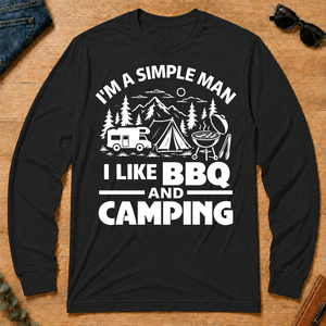 I Like BBQ And Camping - black - LST2D-Black