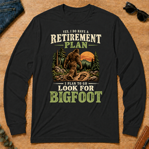 I Plan To Go Look For Bigfoot - black - LST2D-Black