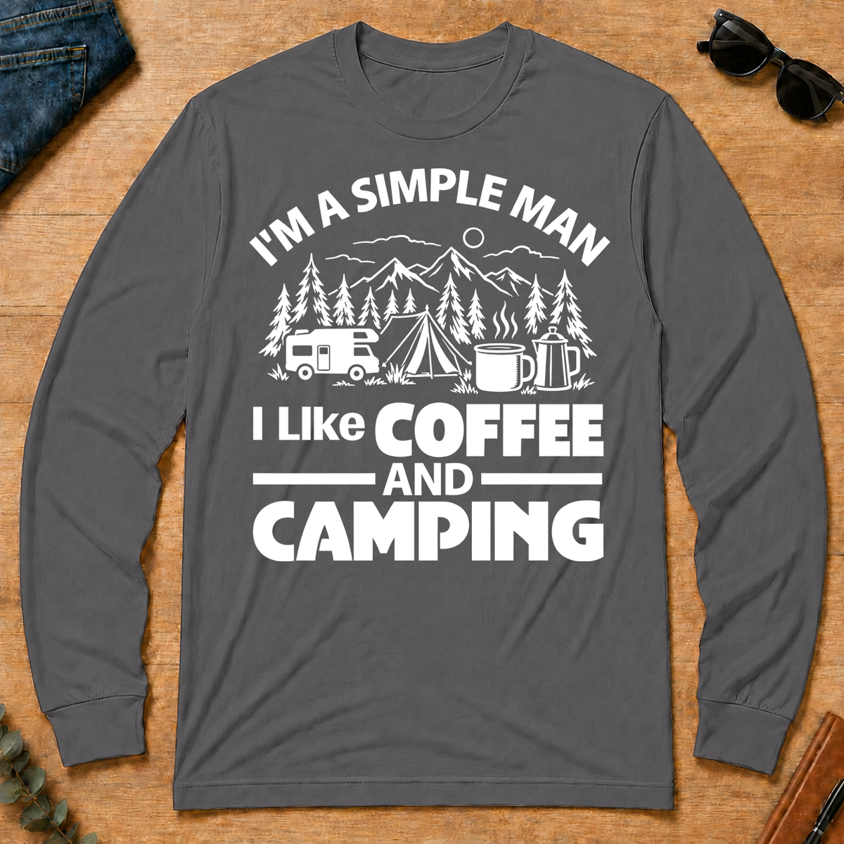 I Like Coffee And Camping - charcoal - LST2D-Charcoal