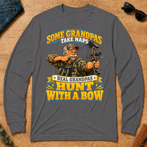 Real Grandpas Hunt With A Bow - charcoal - LST2D-Charcoal