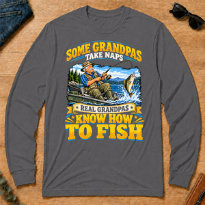 Real Grandpas Know How To Fish - charcoal - LST2D-Charcoal
