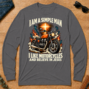 I Like Motorcycles & Believe In Jesus - charcoal - LST2D-Charcoal
