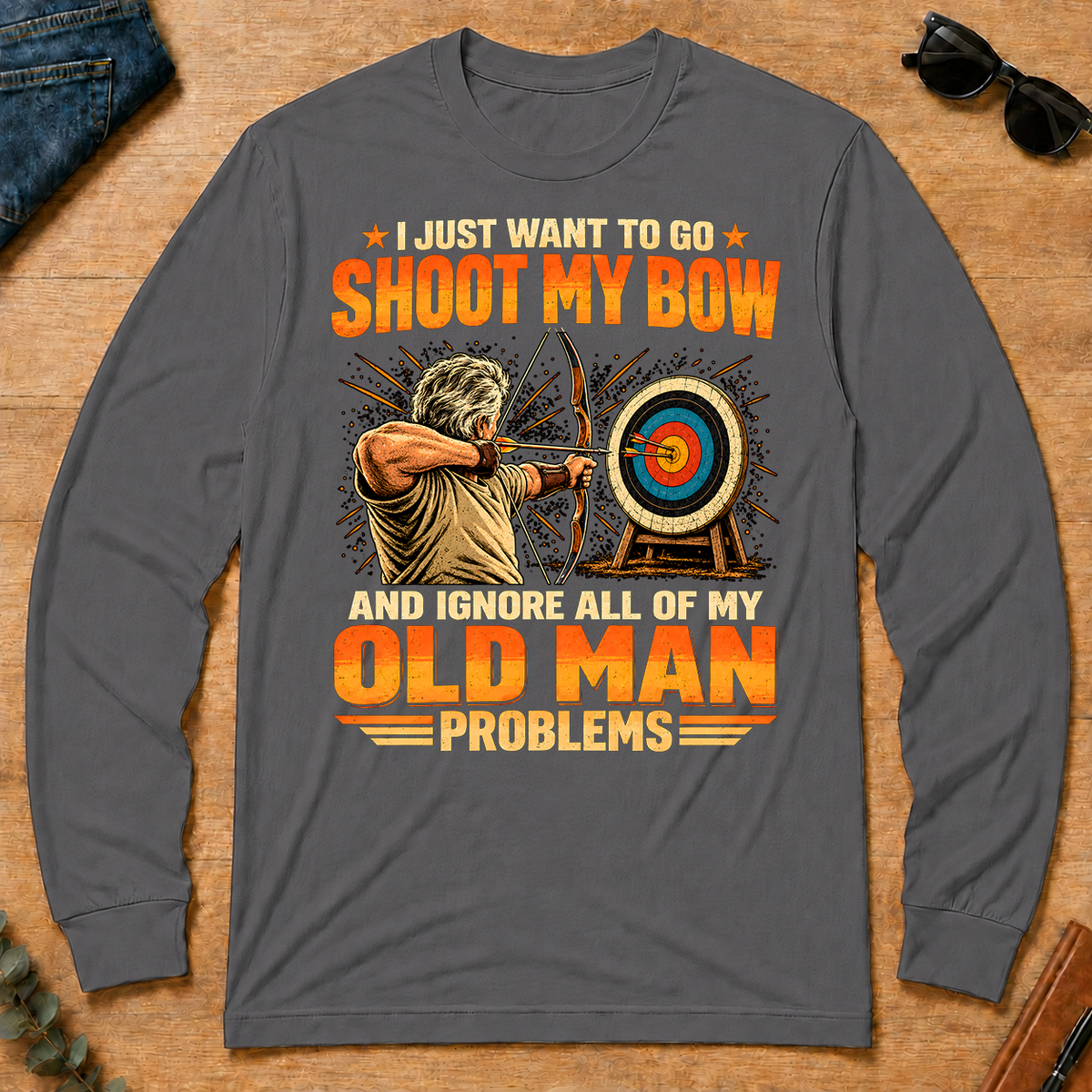I Just Want To Go Shoot My Bow - charcoal - LST2D-Charcoal