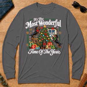 Wonderful Christmas Dachshund - charcoal - LST2D-Charcoal