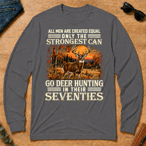 Deer Hunting Strongest Man In Seventies - charcoal - LST2D-Charcoal