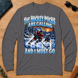 Hockey Pucks Are Calling And I Must Go - charcoal - LST2D-Charcoal