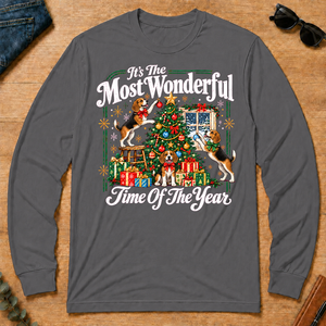Wonderful Christmas Beagle - charcoal - LST2D-Charcoal