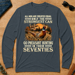 Pheasant Hunting Strongest Man In Seventies - dark-heather - LST2D-DarkHeather