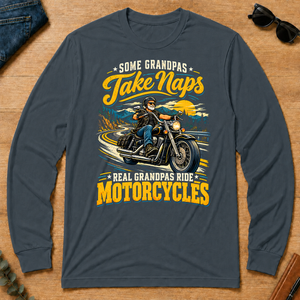 Grandpas Ride Motorcycles - dark-heather - LST2D-DarkHeather