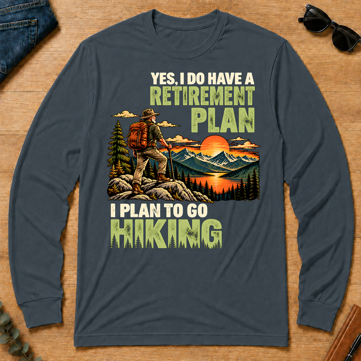 I Plan To Go Hiking - dark-heather - LST2D-DarkHeather