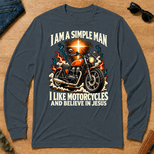 I Like Motorcycles & Believe In Jesus - dark-heather - LST2D-DarkHeather