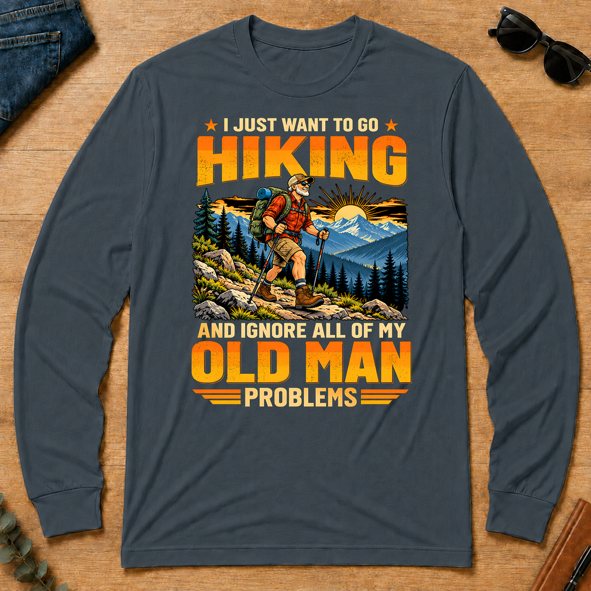 I Just Want To Go Hiking - dark-heather - LST2D-DarkHeather