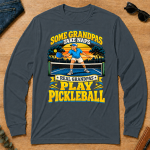 Real Grandpas Play Pickleball - dark-heather - LST2D-DarkHeather
