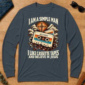 I Like Cassette Tapes & Believe In Jesus - dark-heather - LST2D-DarkHeather