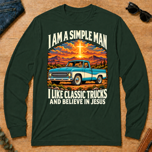 I Like Classic Trucks & Believe In Jesus - forest-green - LST2D-ForestGreen