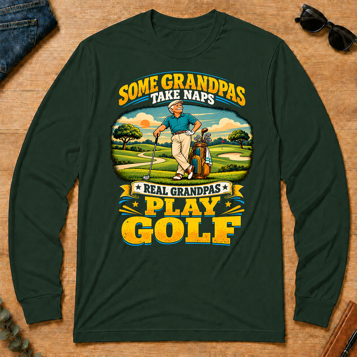 Real Grandpas Play Golf - forest-green - LST2D-ForestGreen