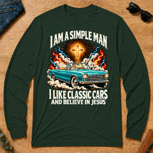 I Like Classic Cars & Believe In Jesus - forest-green - LST2D-ForestGreen