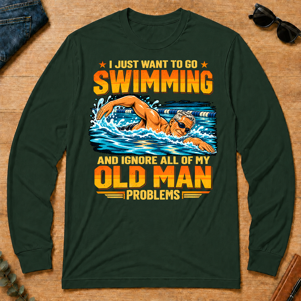I Just Want To Go Swimming - forest-green - LST2D-ForestGreen