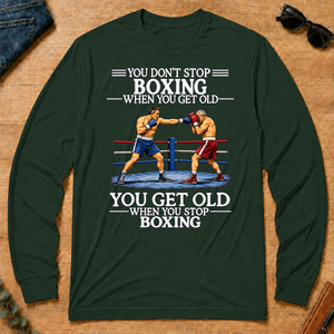 Old Man Don't Stop Boxing - forest-green - LST2D-ForestGreen