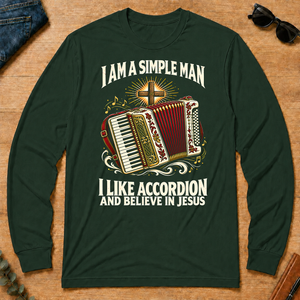 I Like Accordion & Believe In Jesus - forest-green - LST2D-ForestGreen