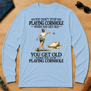 Don't Stop Playing Cornhole - light-blue - LST2D-LightBlue