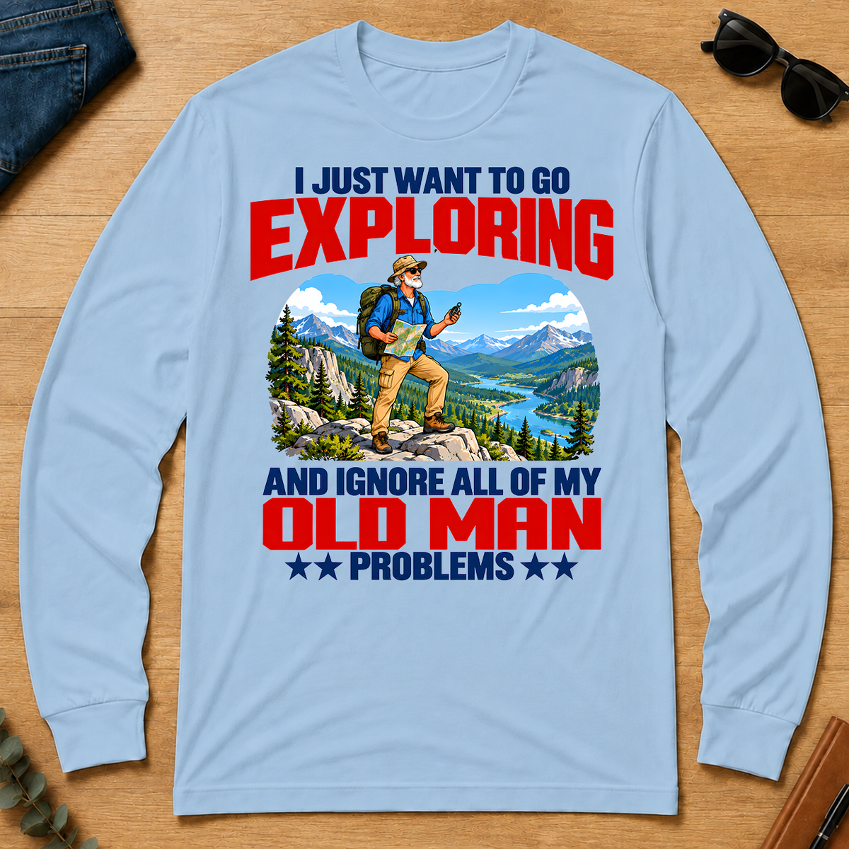 I Just Want To Go Exploring - light-blue - LST2D-LightBlue