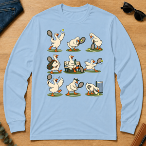Funny Ducks Playing Tennis - light-blue - LST2D-LightBlue