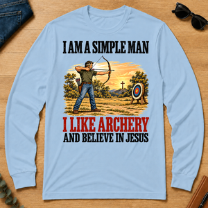 I Like Archery And Believe In Jesus - light-blue - LST2D-LightBlue