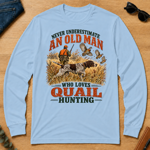 An Old Man Loves Quail Hunting - light-blue - LST2D-LightBlue
