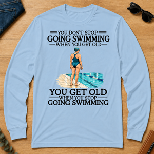 Don't Stop Going Swimming Woman - light-blue - LST2D-LightBlue