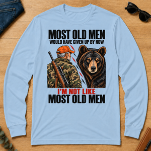 Bear Hunting Most Old Men Would Have Given Up By Now - light-blue - LST2D-LightBlue