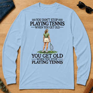 Don't Stop Playing Tennis - light-blue - LST2D-LightBlue