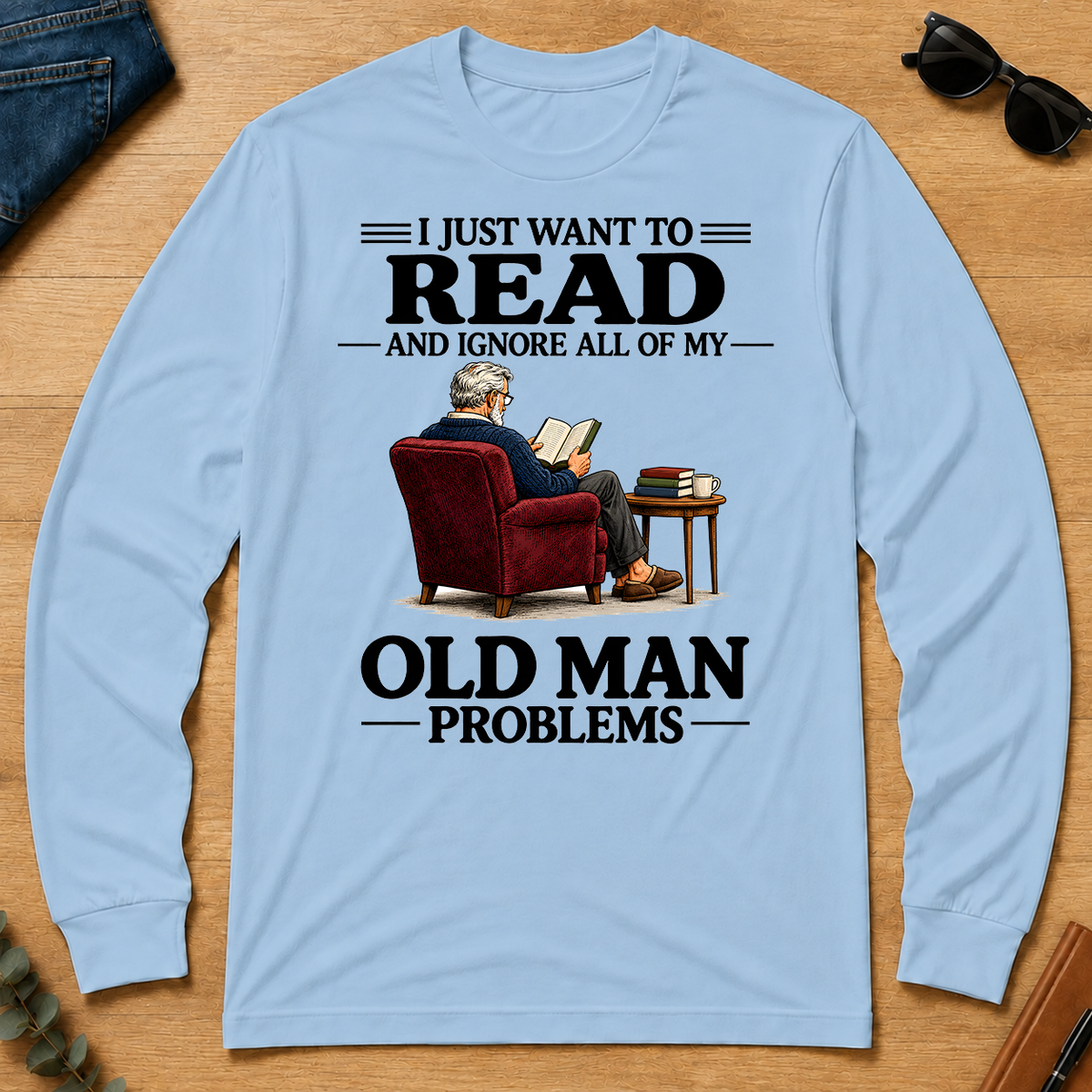 I Just Want To Read - light-blue - LST2D-LightBlue