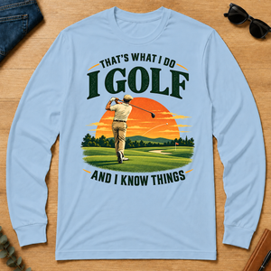 I Golf And I Know Things - light-blue - LST2D-LightBlue