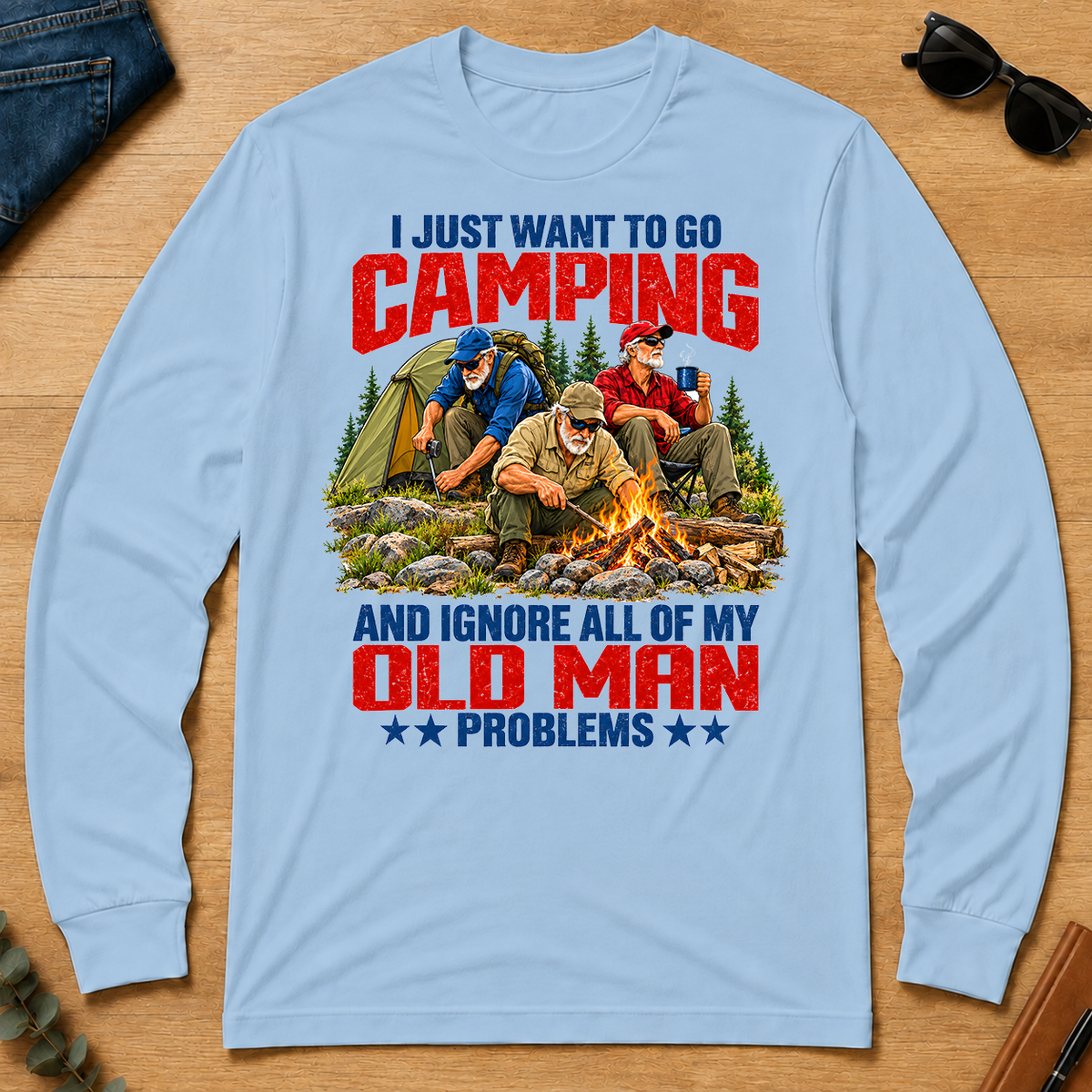 I Just Want To Go Camping - light-blue - LST2D-LightBlue