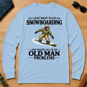 I Just Want To Go Snowboarding - light-blue - LST2D-LightBlue