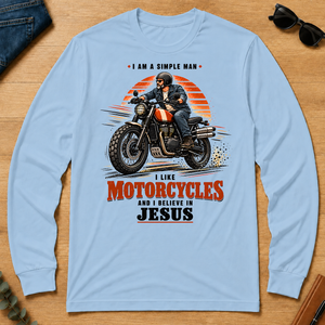 I Like Motorcycles And Believe In Jesus - light-blue - LST2D-LightBlue