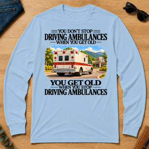 Don't Stop Driving Ambulances Vintage Art - light-blue - LST2D-LightBlue