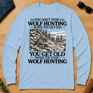 Don't Stop Winter Wolf Hunting Snow - light-blue - LST2D-LightBlue