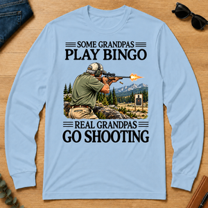 Some Grandpas Play Bingo Real Grandpas Go Shooting - light-blue - LST2D-LightBlue