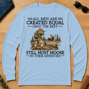 All Men Are Created Equal Moose Hunting 70s - light-blue - LST2D-LightBlue