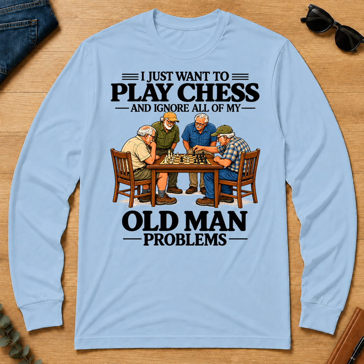 I Just Want To Play Chess - light-blue - LST2D-LightBlue