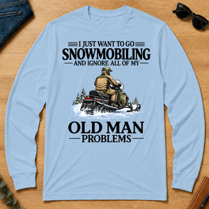 I Just Want To Go Snowmobiling - light-blue - LST2D-LightBlue