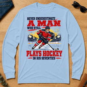 A Man Still Plays Hockey In His 70s - light-blue - LST2D-LightBlue