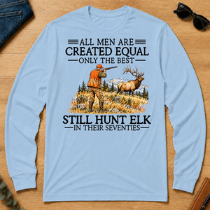All Men Are Created Equal Elk Hunting 70s - light-blue - LST2D-LightBlue