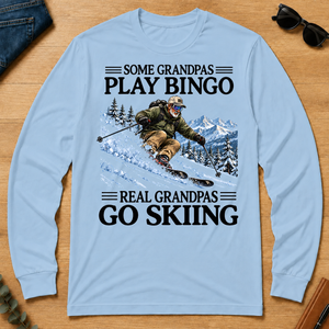 Some Grandpas Play Bingo Real Grandpas Go Skiing - light-blue - LST2D-LightBlue
